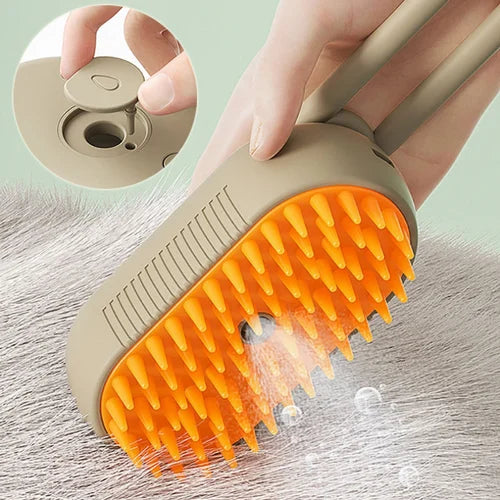 Cat Steam Brush Steamy Dog Brush 3 in 1