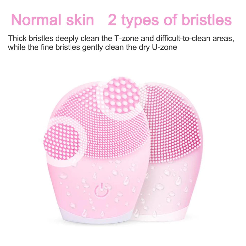 Silicone Facial Cleansing Brush Electric Face