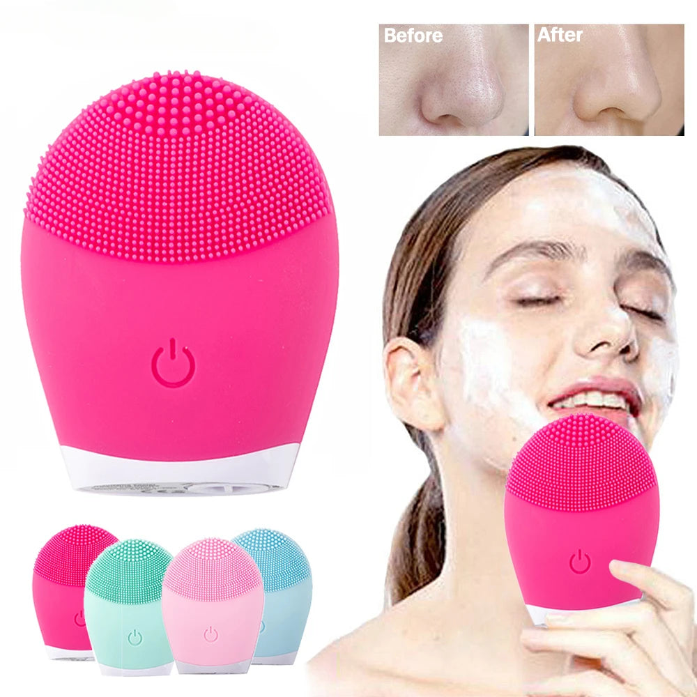 Silicone Facial Cleansing Brush Electric Face