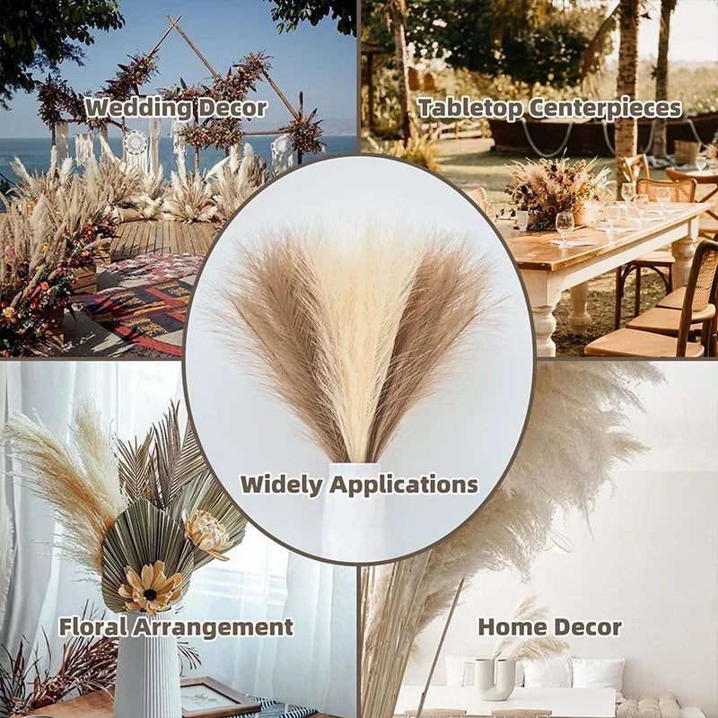 55CM 5PCS Fluffy Pampas Grass