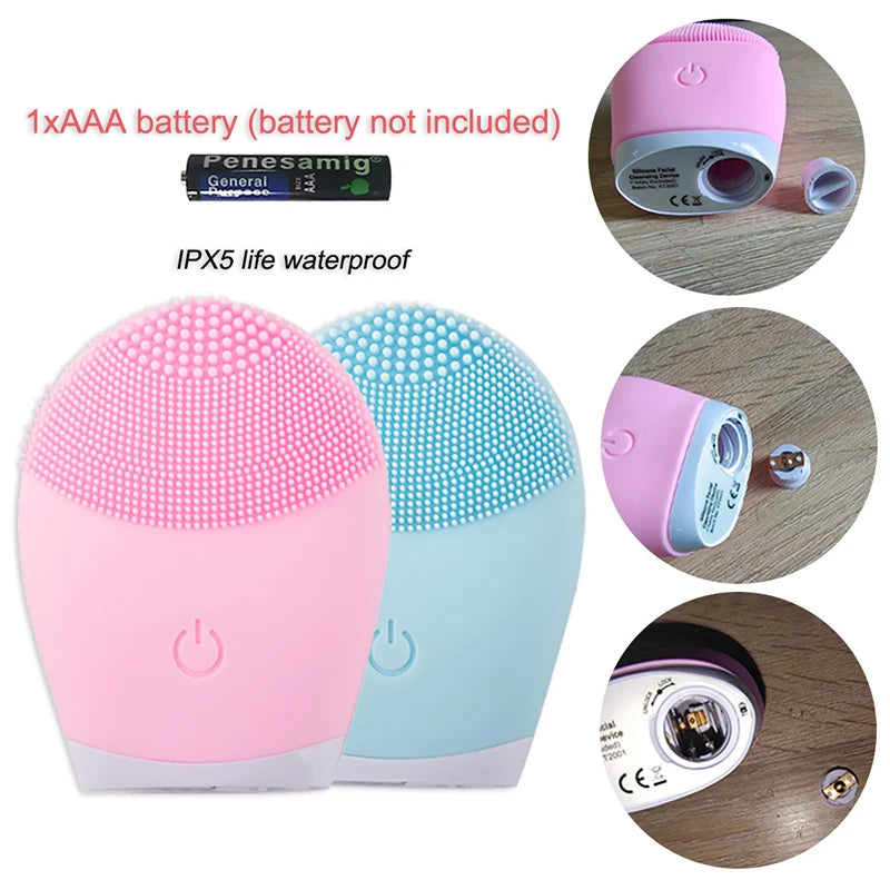 Silicone Facial Cleansing Brush Electric Face