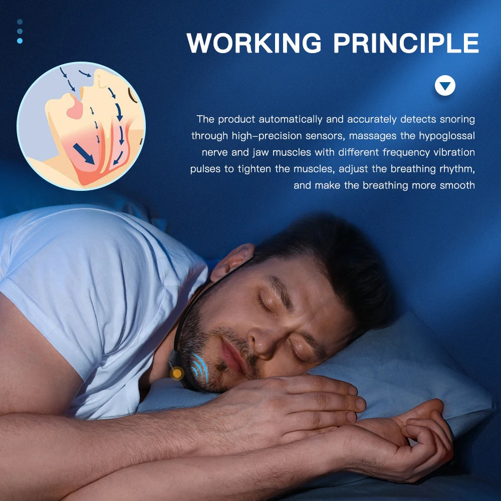 EMS Pulse Stop Snore Portable Comfortable Sleep