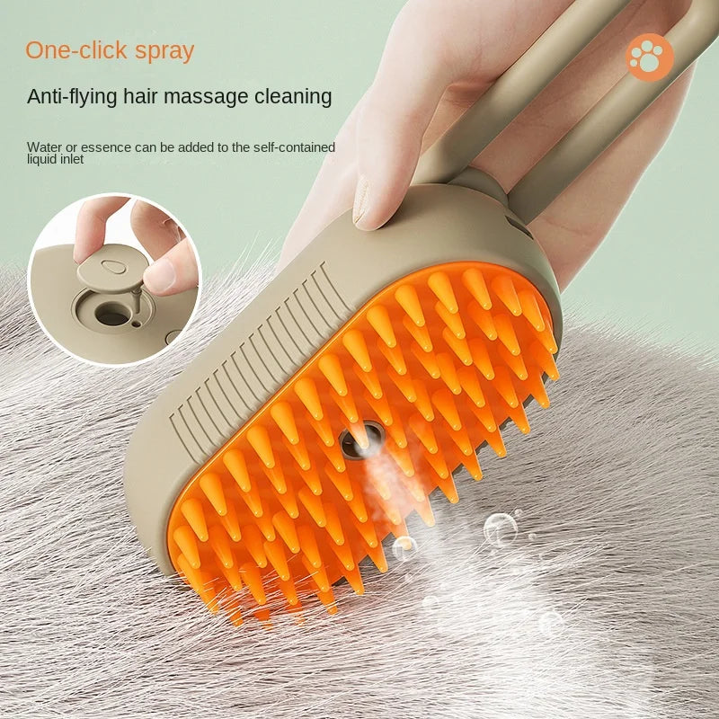 Cat Steam Brush Steamy Dog Brush 3 in 1